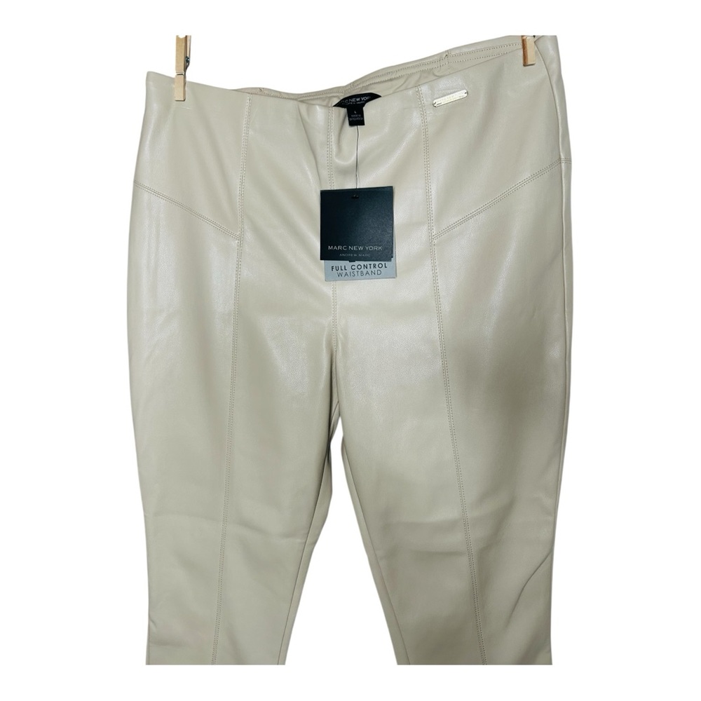Marc New York Off-White Leather Pants